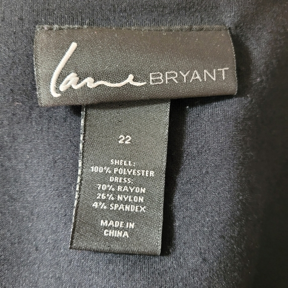 Lane Bryant Black Marble Layered Look‎ Dress - Picture 7 of 8